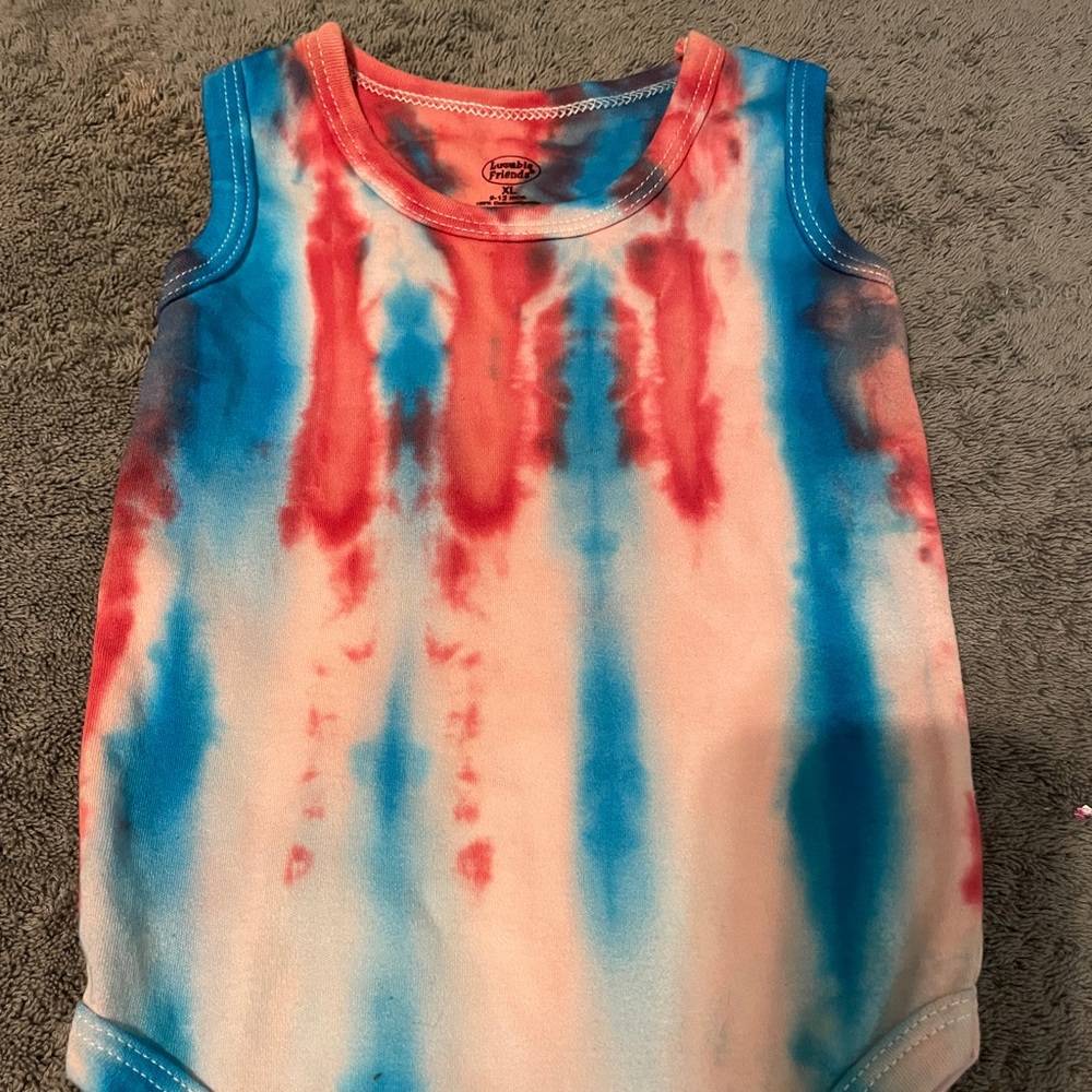 Tie dyed baby onesie